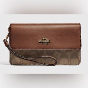 Coach signature wristlet